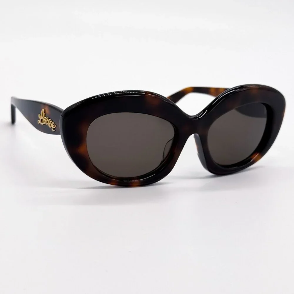 NEW LW40153F 52E, LOEWE WOMEN HAVANA GREY SUNGLASSES LOEWE